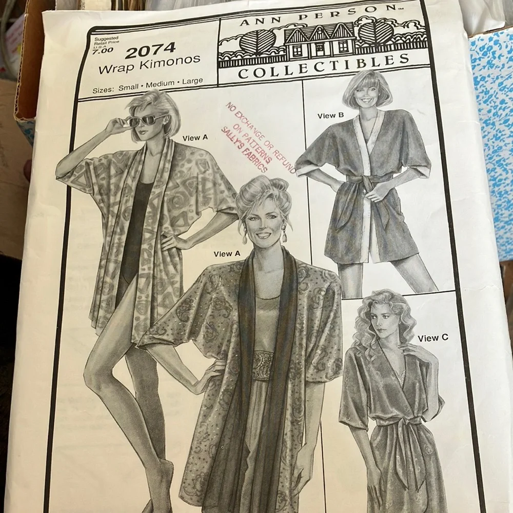 Wrap kimonos pattern